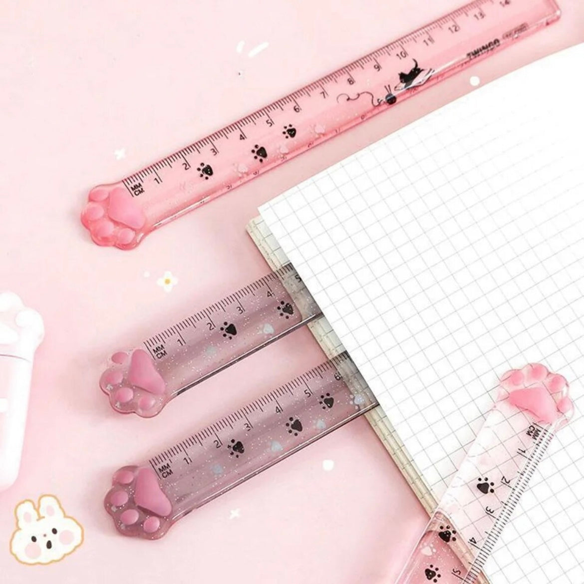 Kawaii Cat Paw Ruler - 15cm