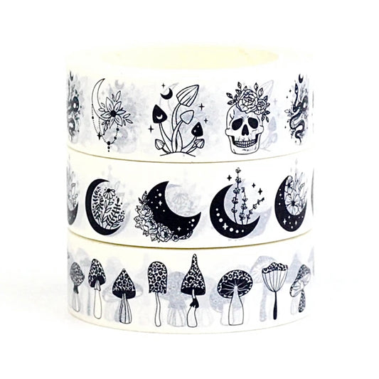Moon Mushroom & Scull Washi Tape