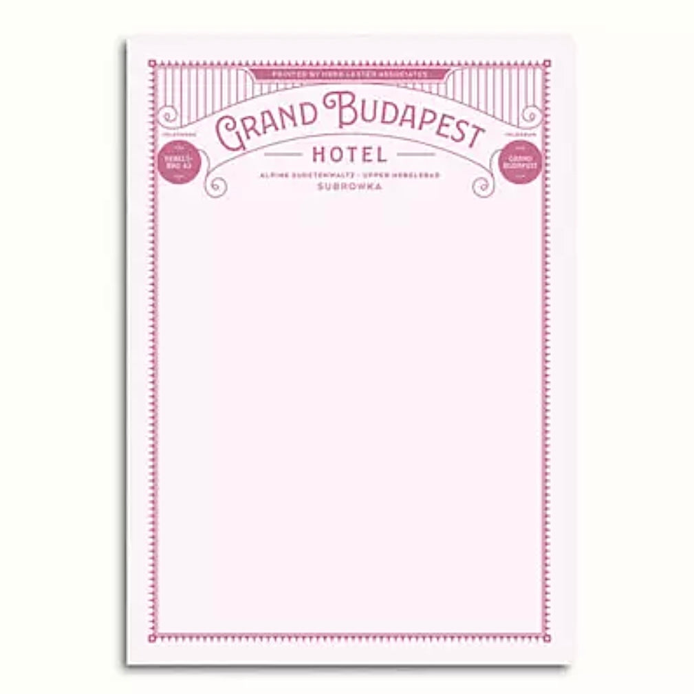 Fictional Hotel Notepad