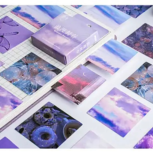 Purple Sunset Cloud Sticker Set