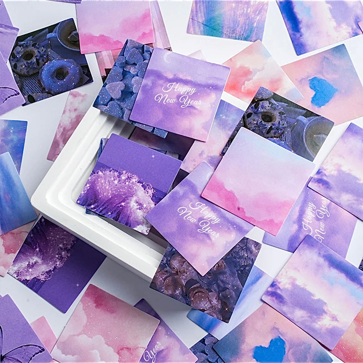 Purple Sunset Cloud Sticker Set