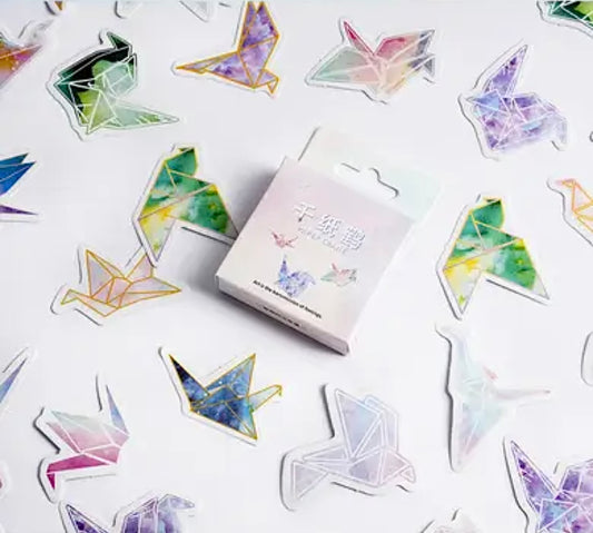 Paper Crane Sticker Set
