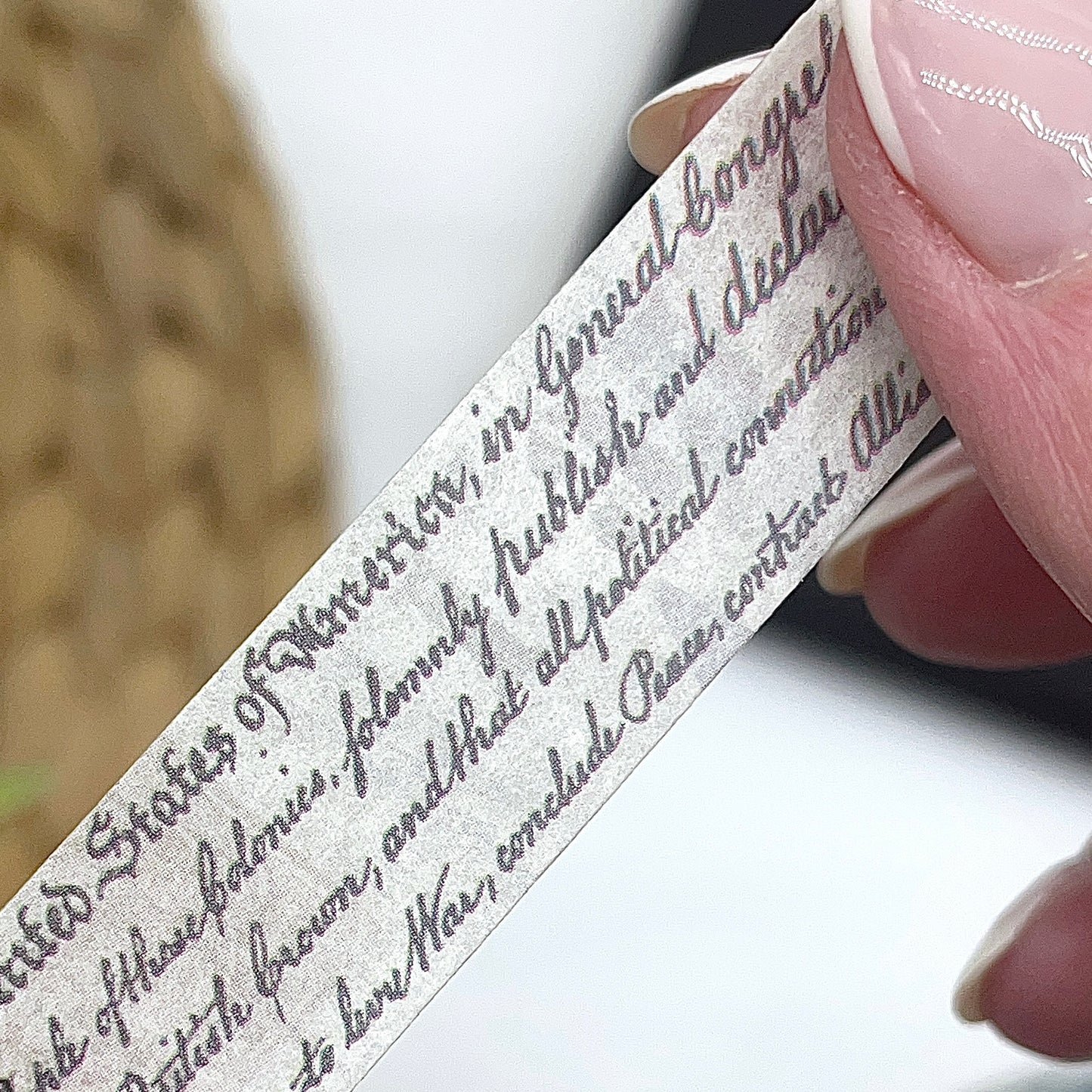 Vintage Text Washi Tape