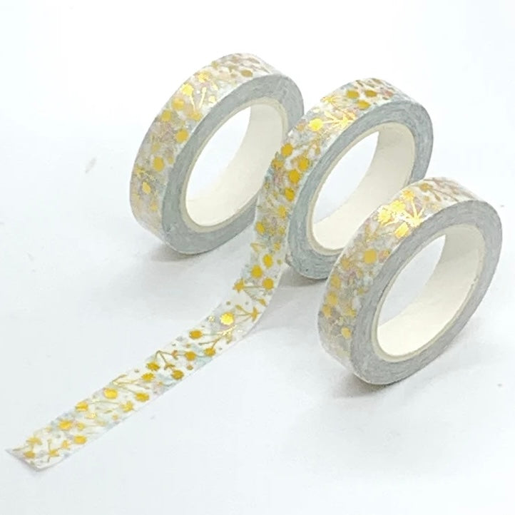 Gold Foil Floral Washi Tape