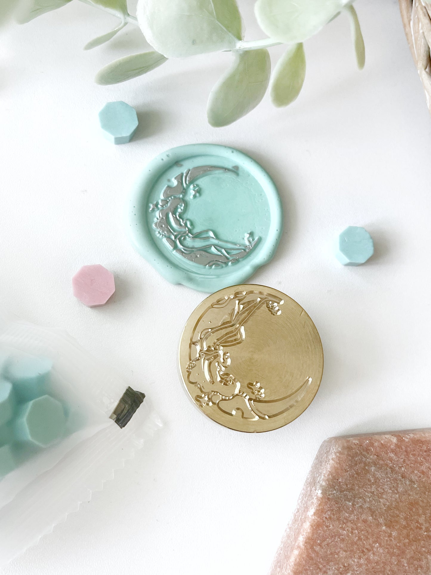 Girl on the Moon Wax Seal Head