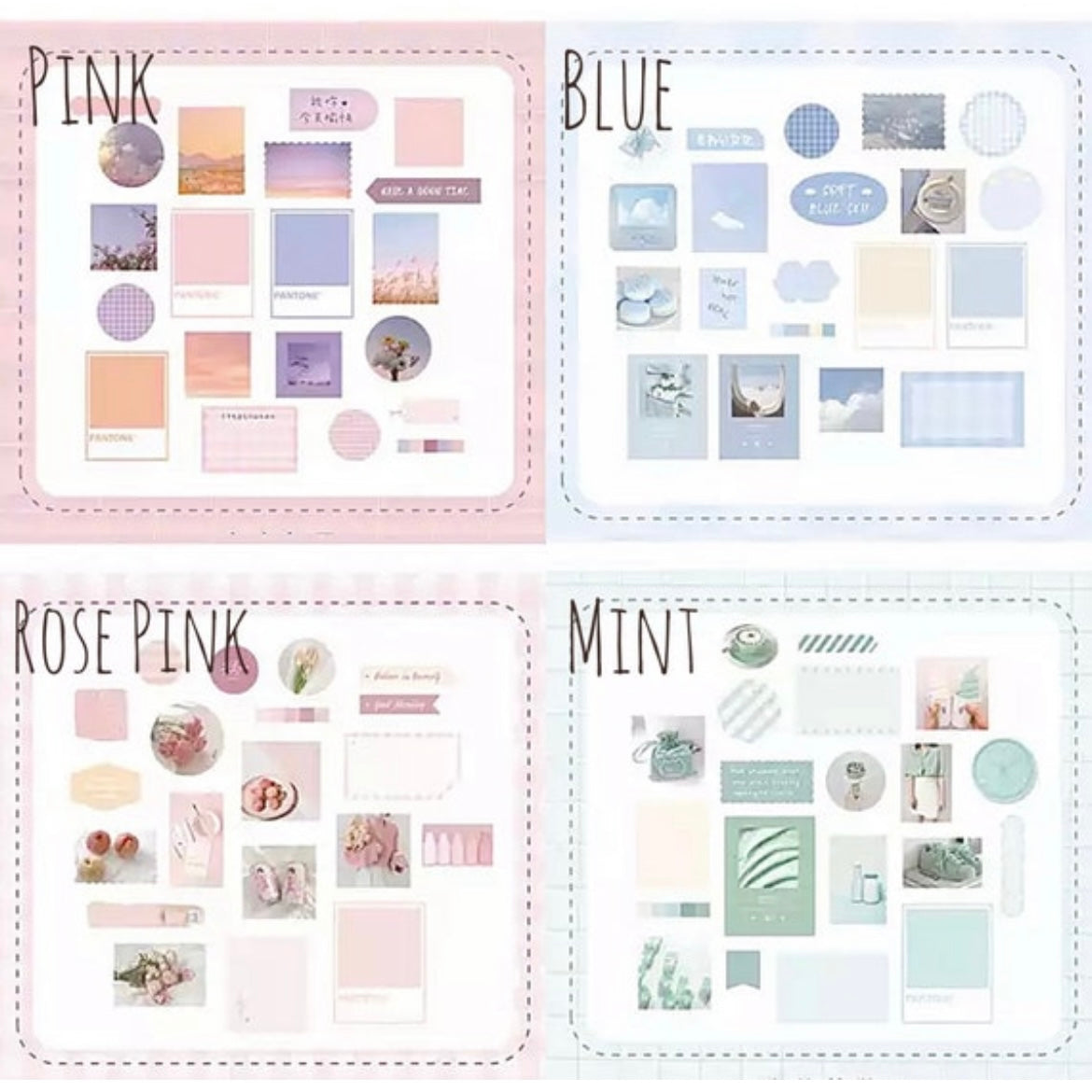 Aesthetic Coloured Sticker Sets
