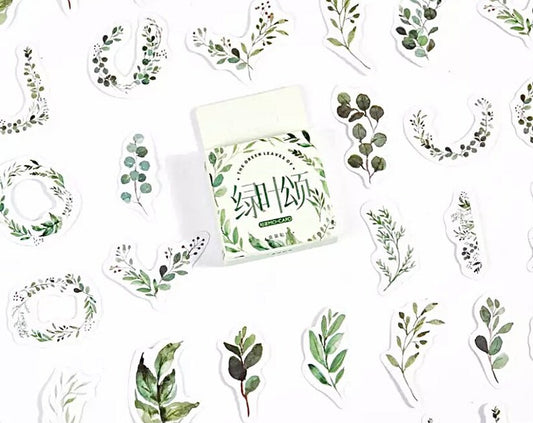 Watercolour Leaf Stickers