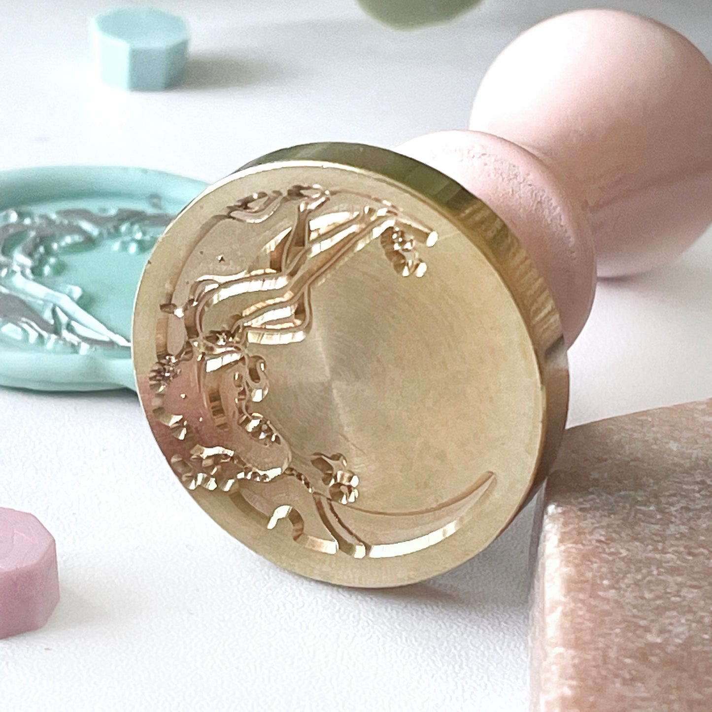 Girl on the Moon Wax Seal Head