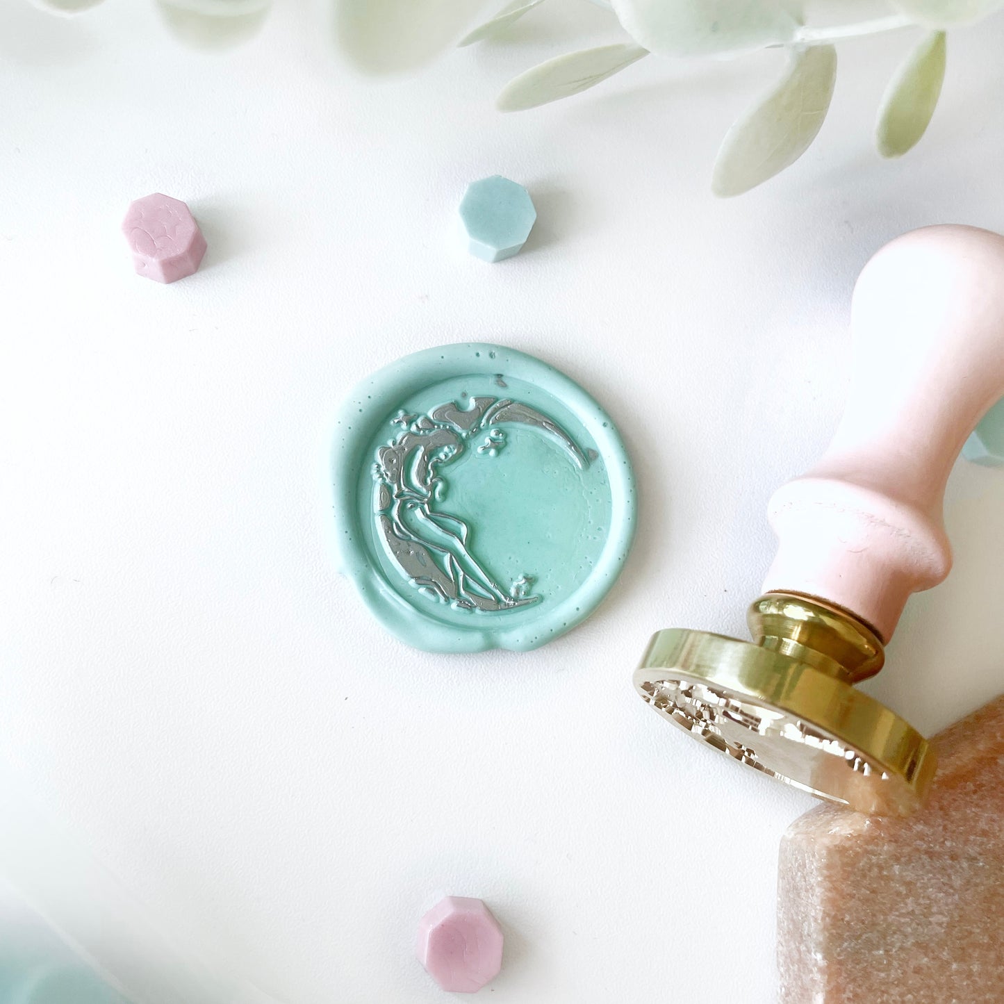 Girl on the Moon Wax Seal Head