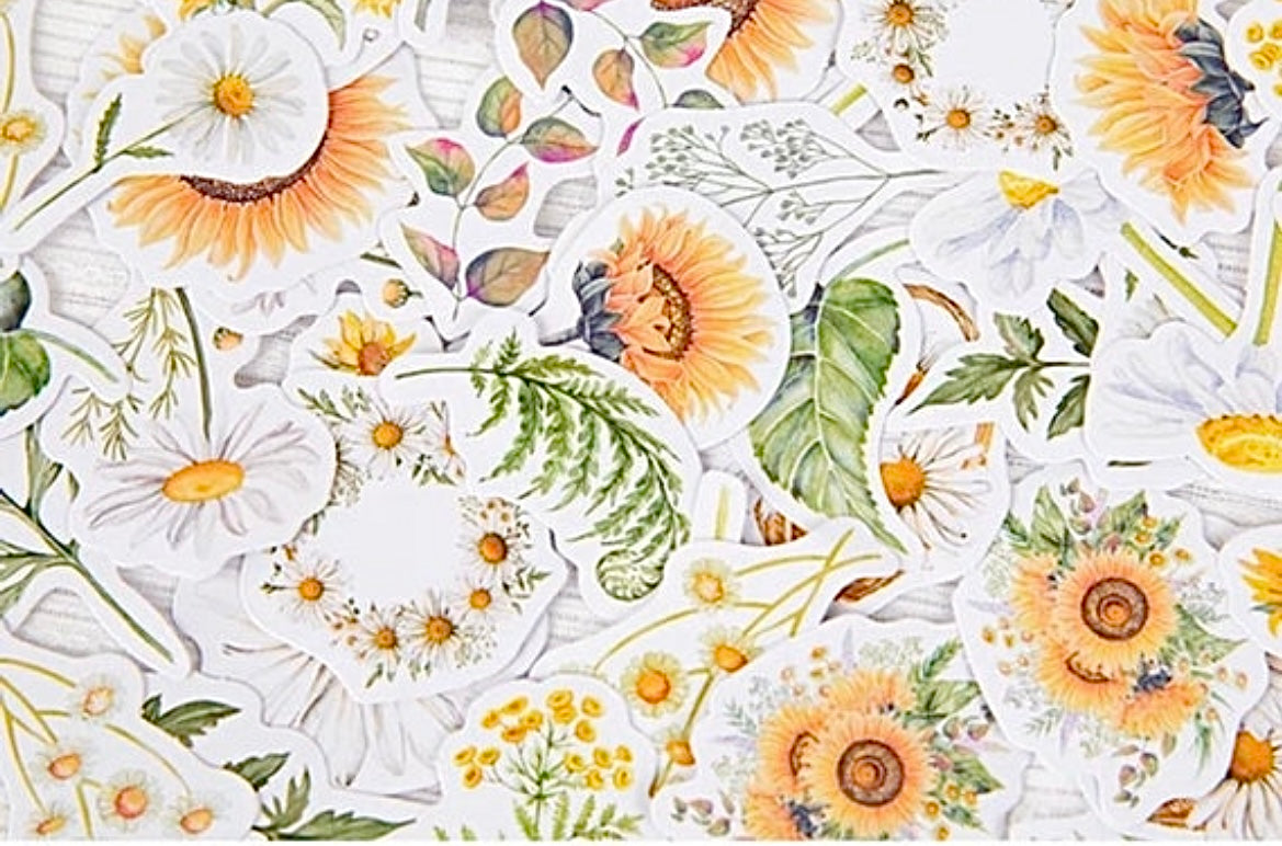 Sunflower & Daisy Stickers
