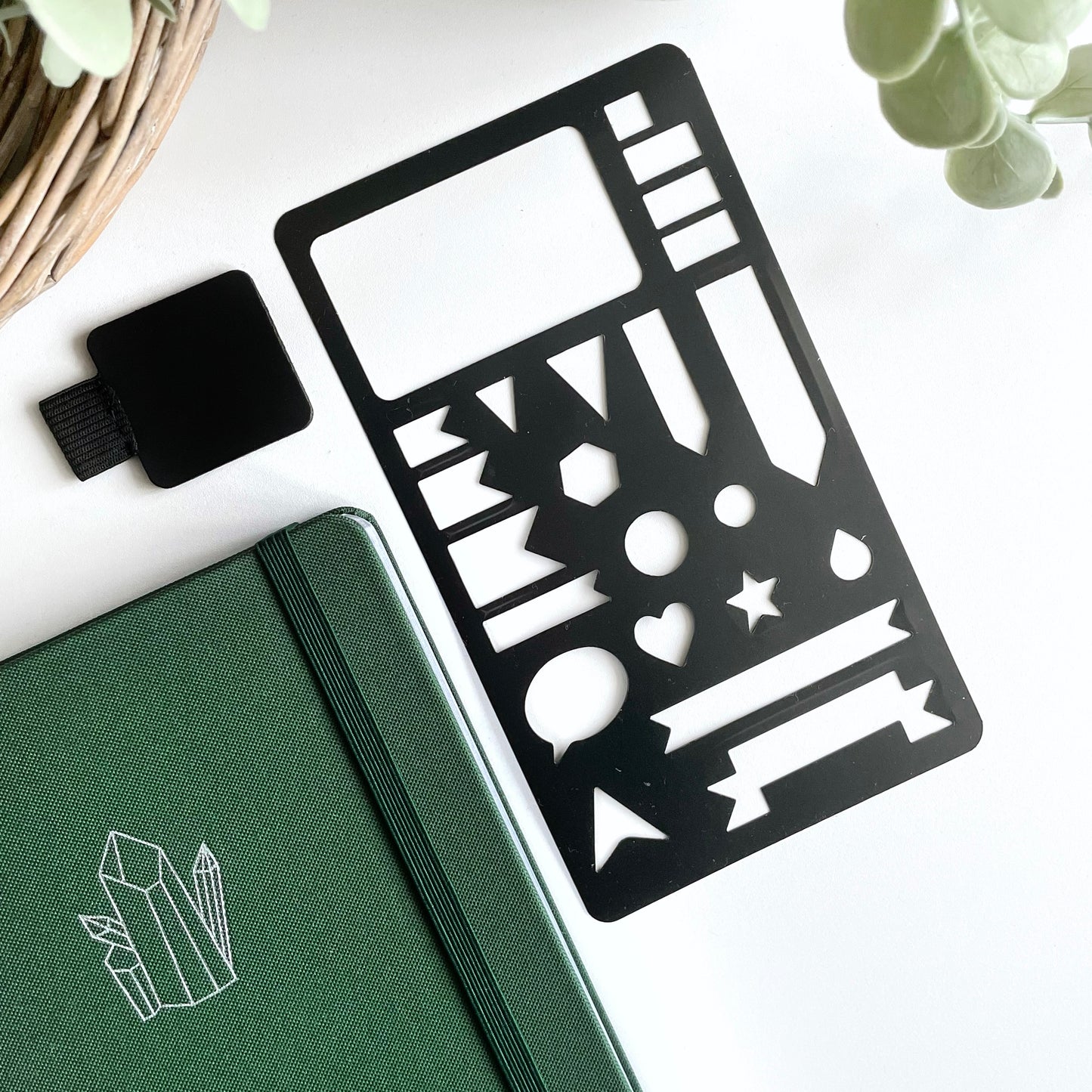 180gsm Dot Grid Bullet Journal - Silver Edged Crystal