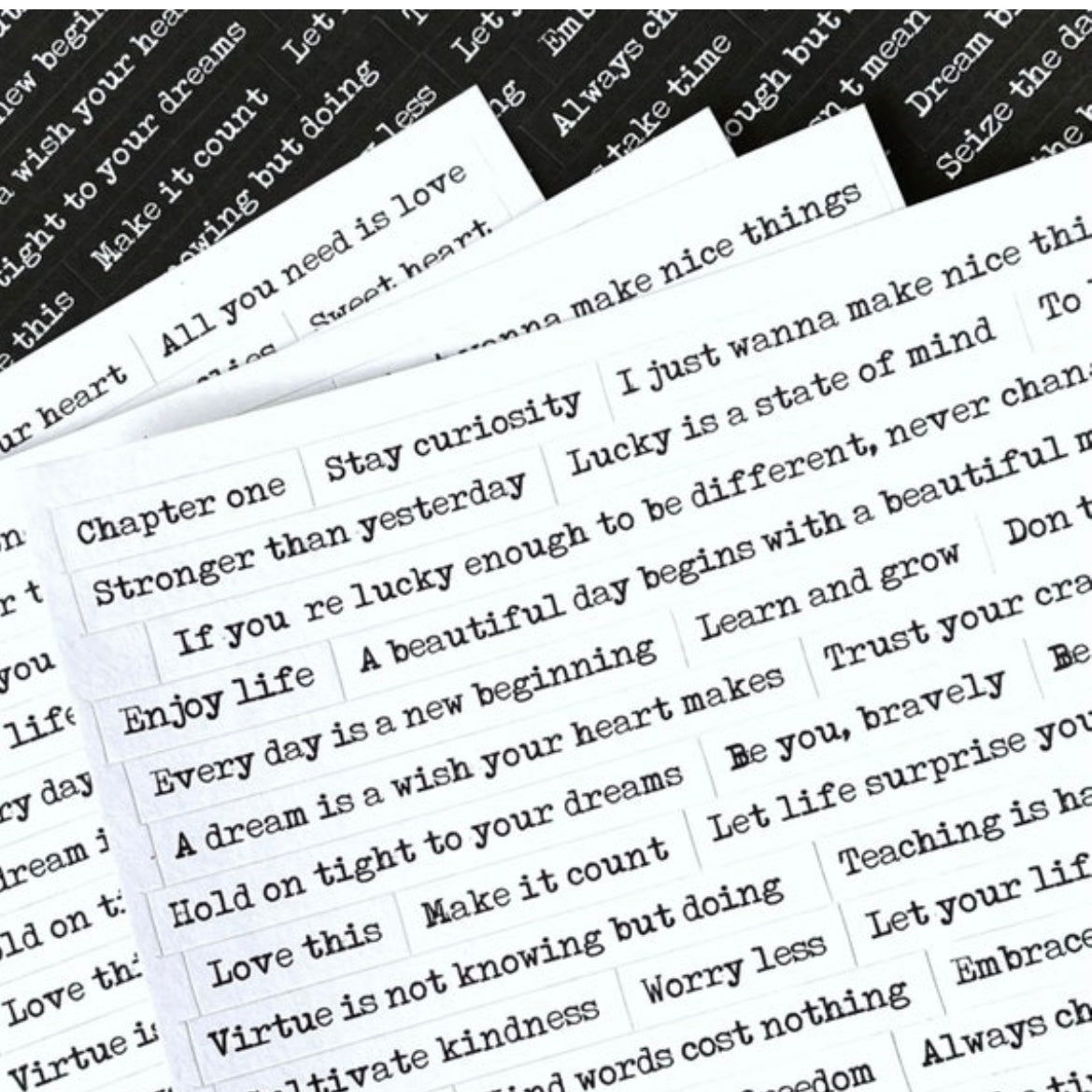 8 Word Sticker Sheets