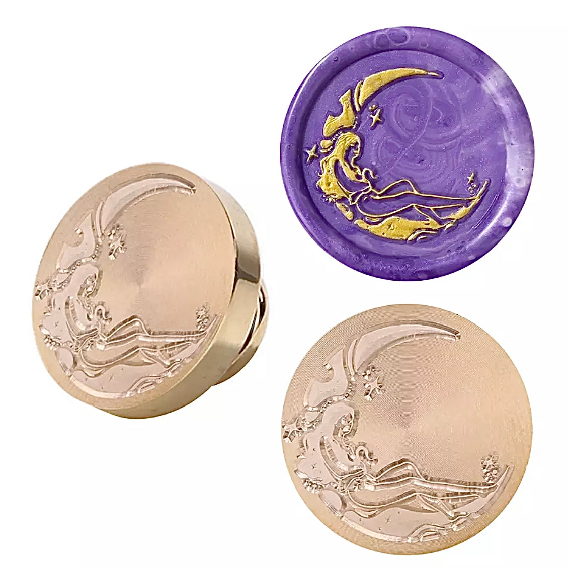 Girl on the Moon Wax Seal Head