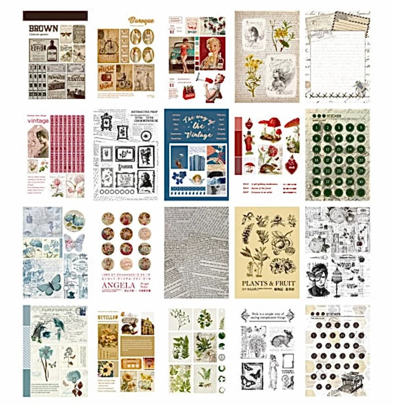 Vintage Sticker Book