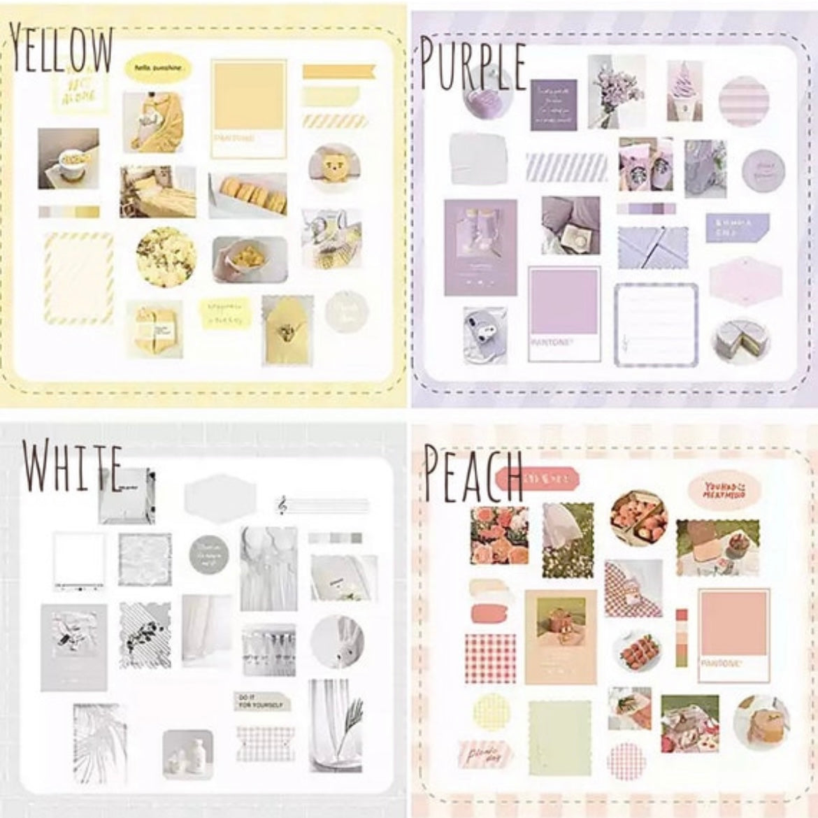 Aesthetic Coloured Sticker Sets