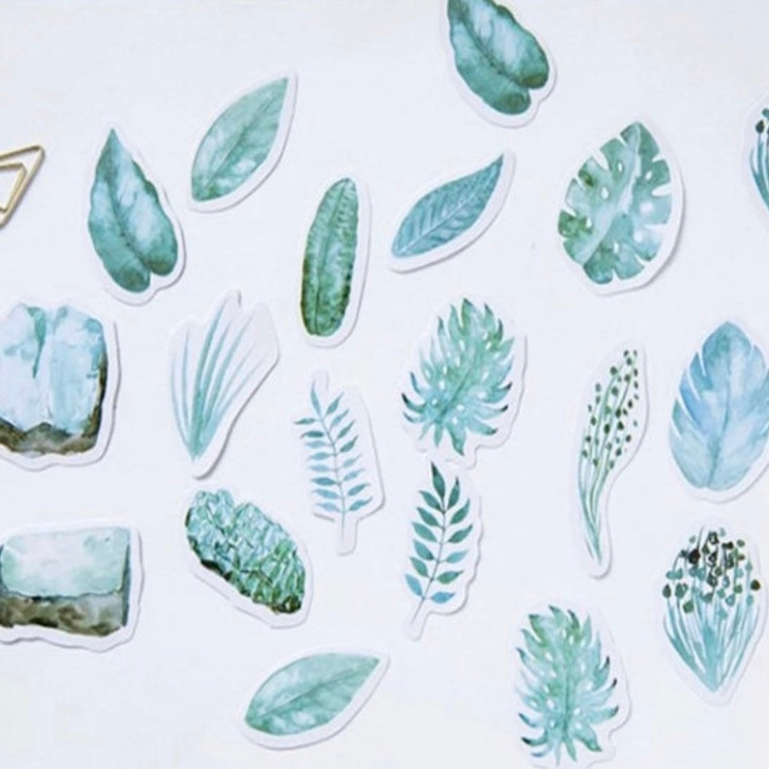 Watercolour Leaf Stickers