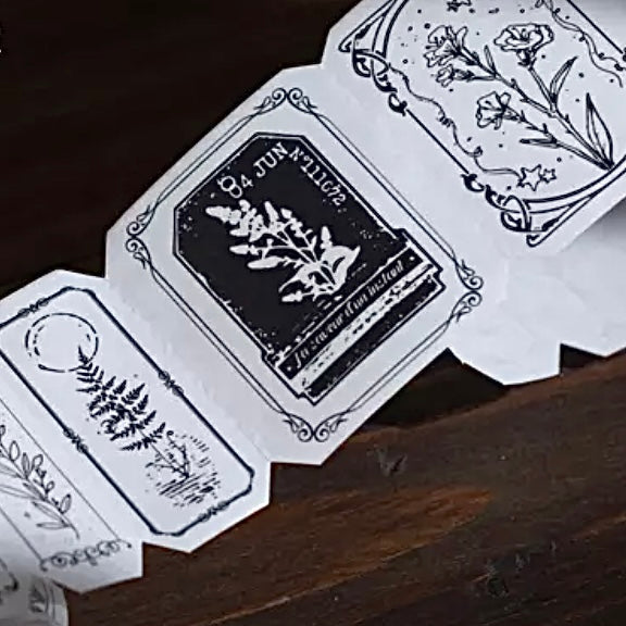 Botanical Stamp Sticker Rolls
