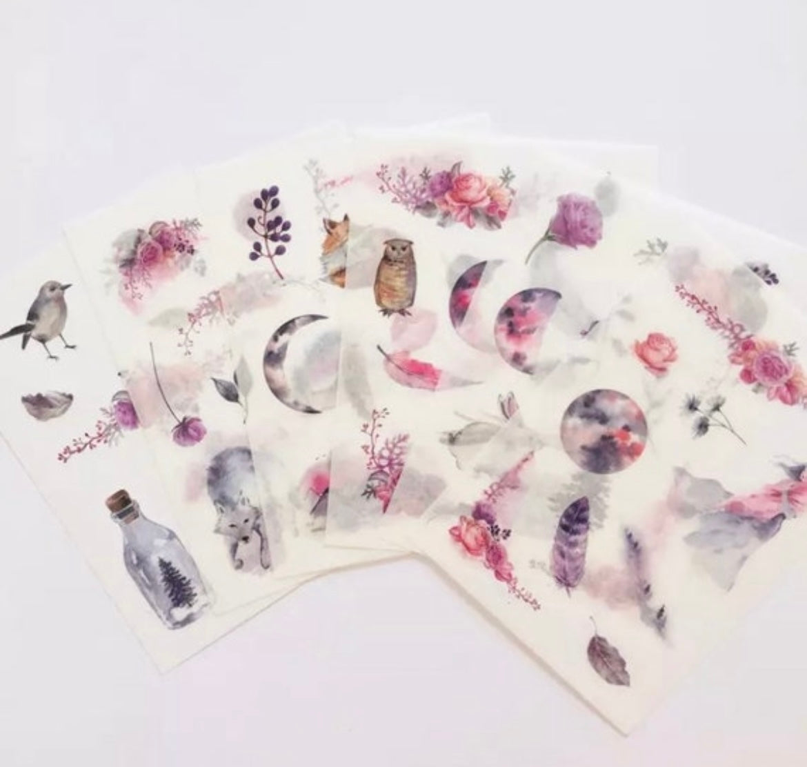 Woodland Watercolour Sticker Sheets
