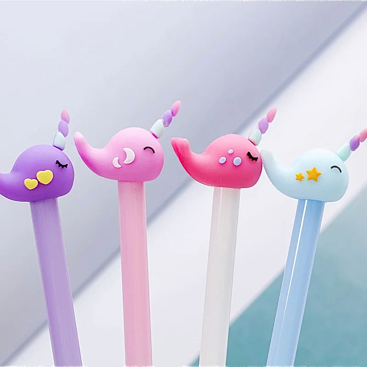 Narwhal Gel Pen Set - 4pc