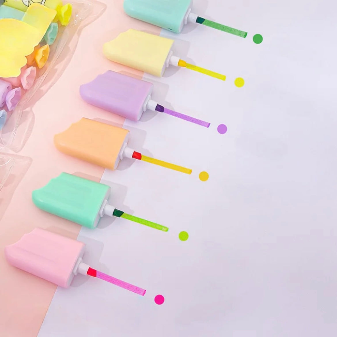 Ice Lolly Pastel Highlighter Set