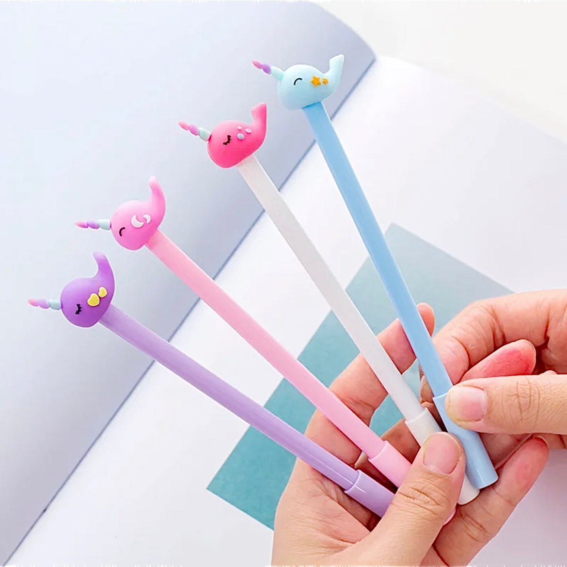 Narwhal Gel Pen Set - 4pc