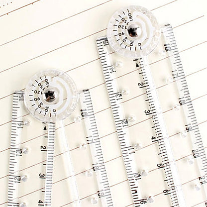 2 in 1 Ruler & Protractor Set