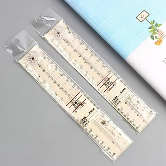 2 in 1 Ruler & Protractor Set