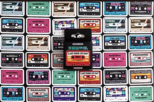 Retro Cassette Tape Sticker Set