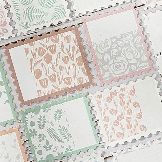 Vintage Floral Paper Stamp Set