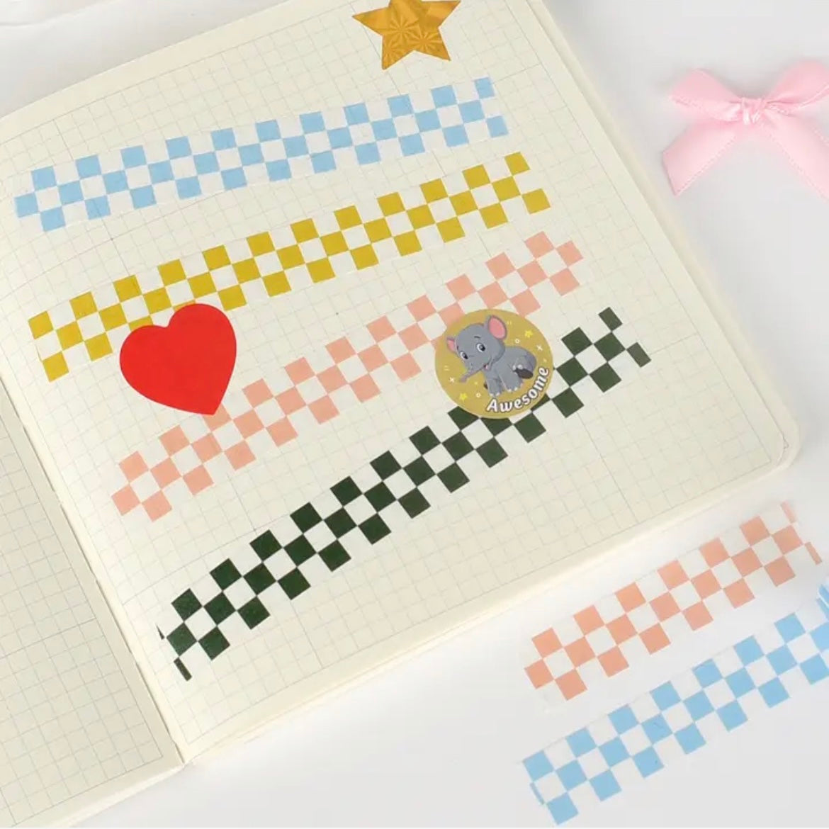 Checkerboard Washi Tape Set of 5