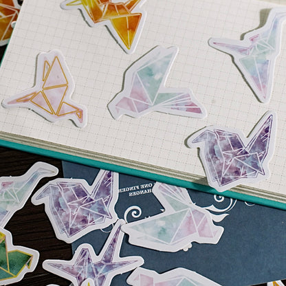 Paper Crane Sticker Set