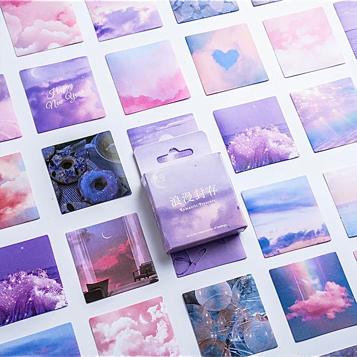 Purple Sunset Cloud Sticker Set