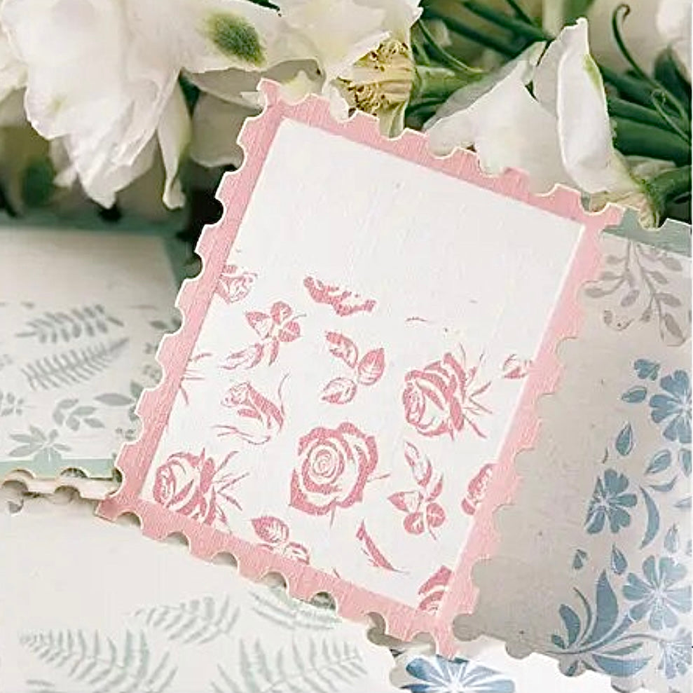 Vintage Floral Paper Stamp Set