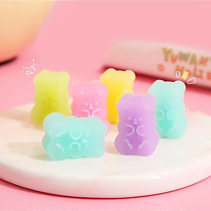 Kawaii Jelly Bear Eraser Set