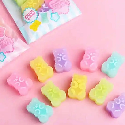 Kawaii Jelly Bear Eraser Set