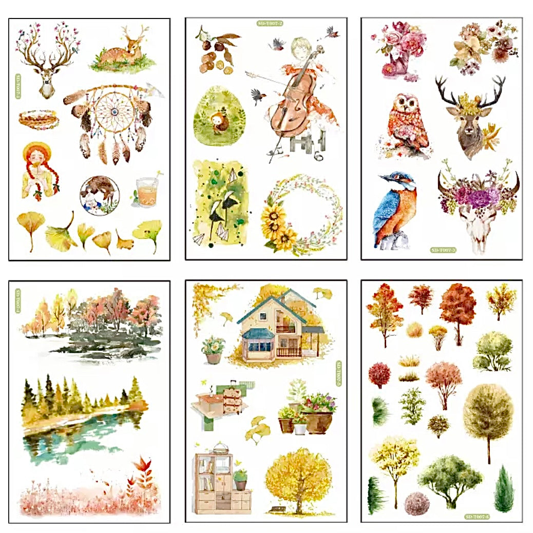 Woodland Floral Sticker Sheets