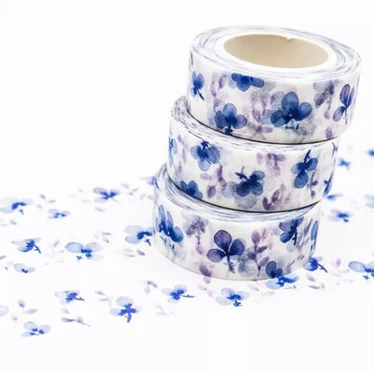 Blue Floral Washi Tape