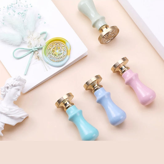 wooden mini pastel wax seal handle