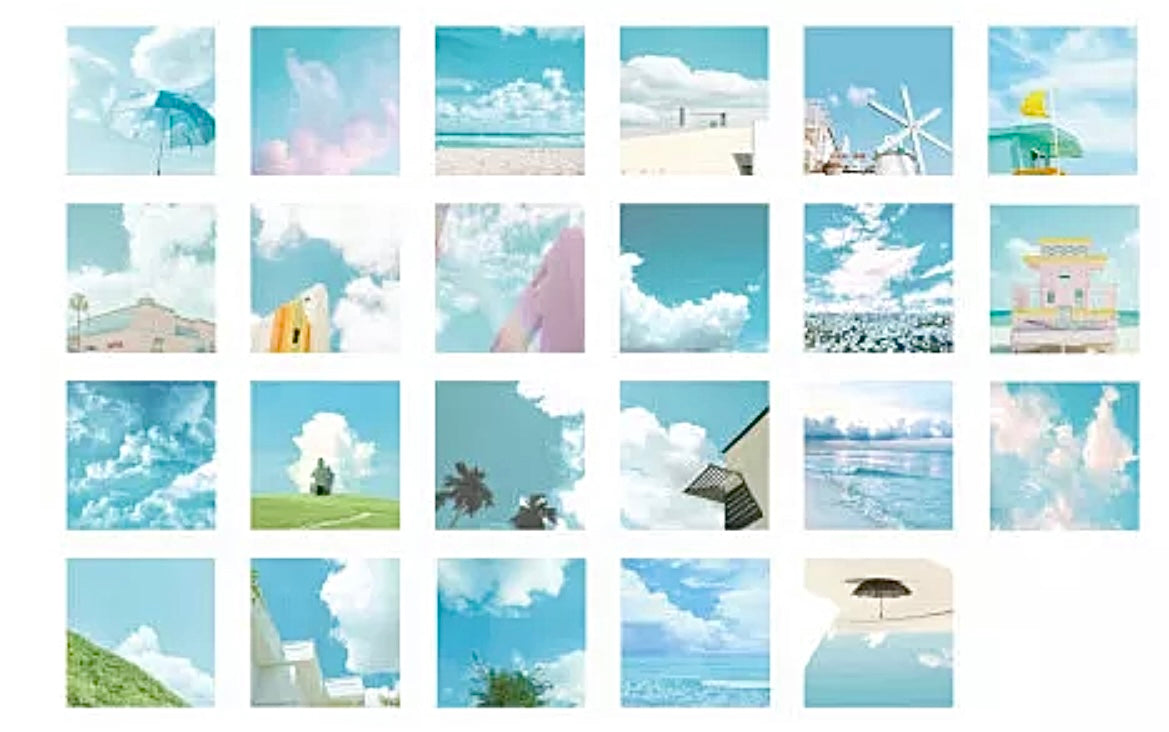 Beach Cloud Stickers