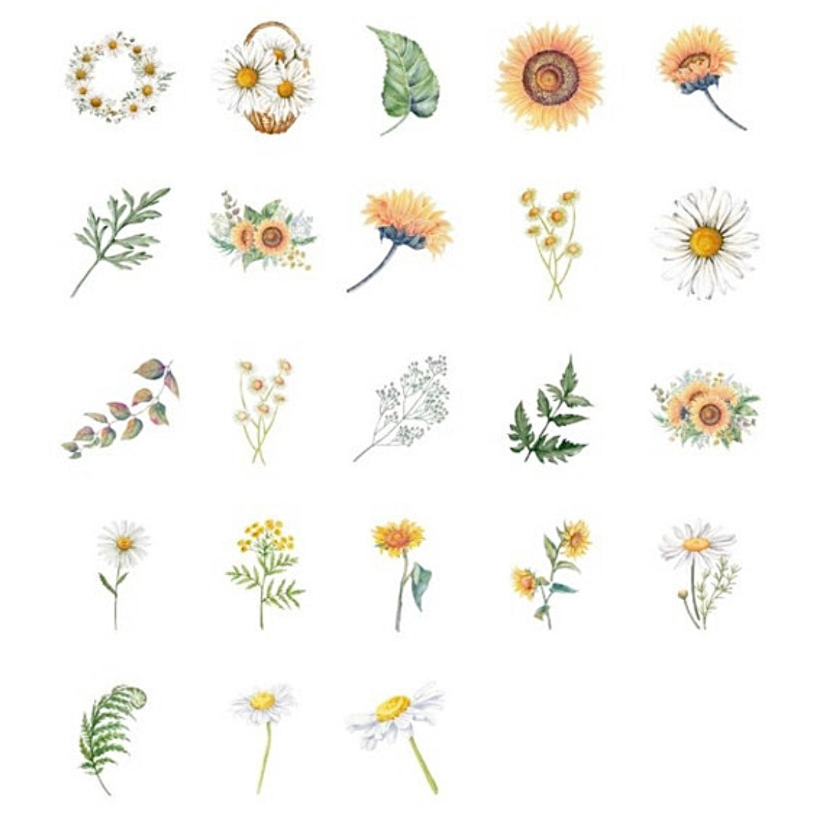 Sunflower & Daisy Stickers