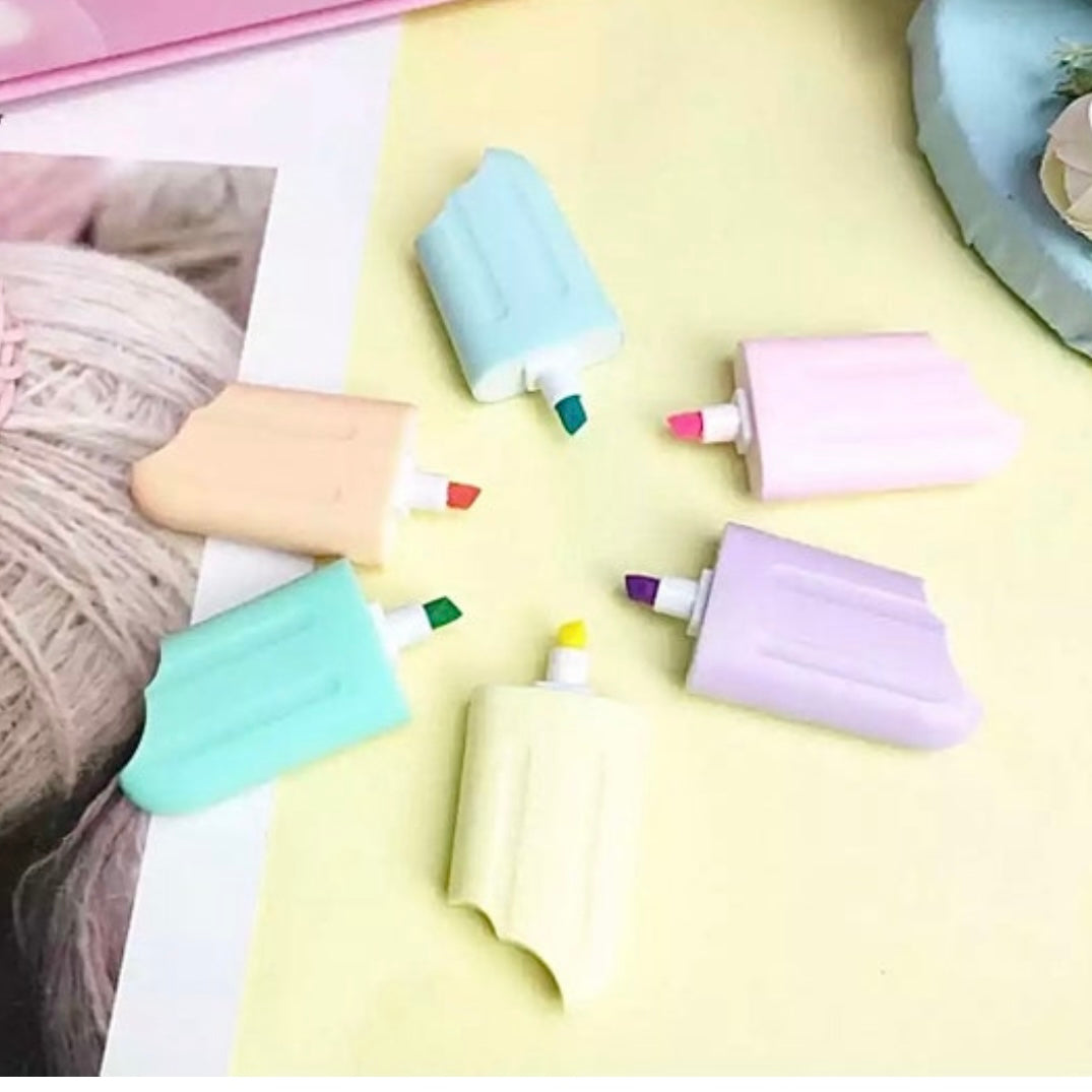Ice Lolly Pastel Highlighter Set