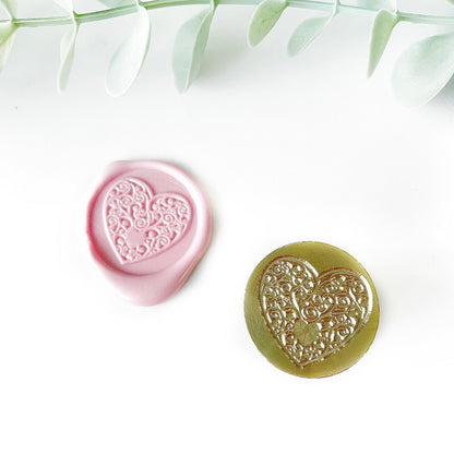 Floral Heart Wax Seal Head