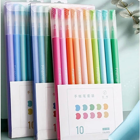 10 candy coloured gel pen set