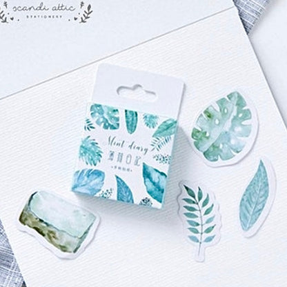 Watercolour Leaf Stickers
