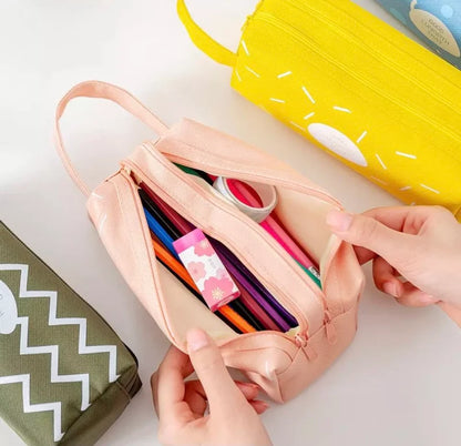 Chunky Double Zip Pencil Case