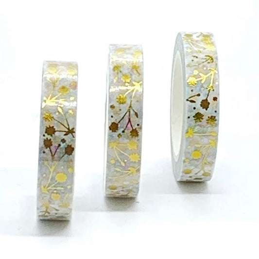 Gold Foil Floral Washi Tape